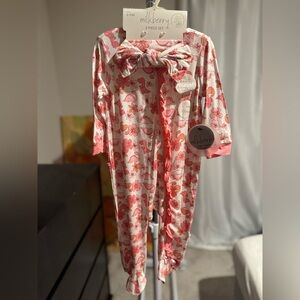 Milkberry Bamboo Floral Dinosaur Set